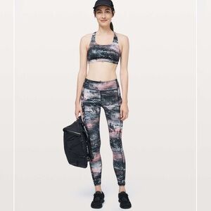 Lululemon Speed Up Tight 28” Azurite Poppy Coral Multi Size 6 Running Pockets